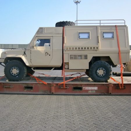 Non Armoured Iveco Military Van from Italy to Oman - Cargo